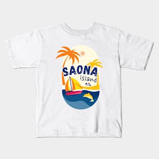 Saona Island beach Dominican Republic Kids T-Shirt